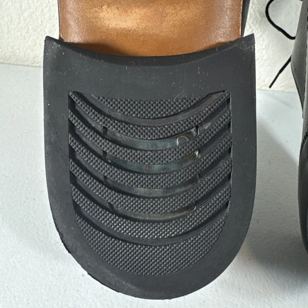 Johnston & Murphy XC4 Black Leather Dress Shoes Mens 13 M Bicycle Toe Italy 🇮🇹